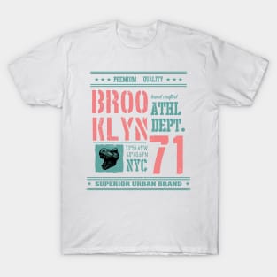 Brooklyn 71 athletic departament with godzilla head T-Shirt